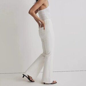 Madewell Jeans Womens 25 White The Perfect Vintage‎ Flare Jean Stretch Zip Fly